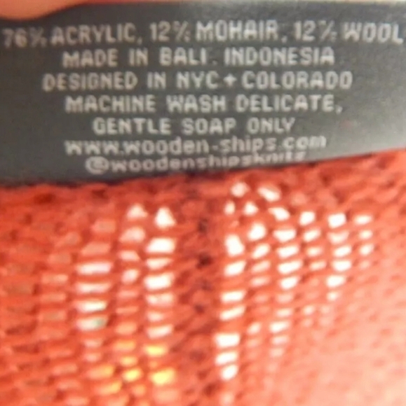 Wooden Ships Red V- Neck Boxy Sweater - Picture 3 of 5